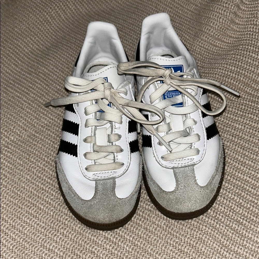 Adidas White and Black Classic Samba Sneakers
